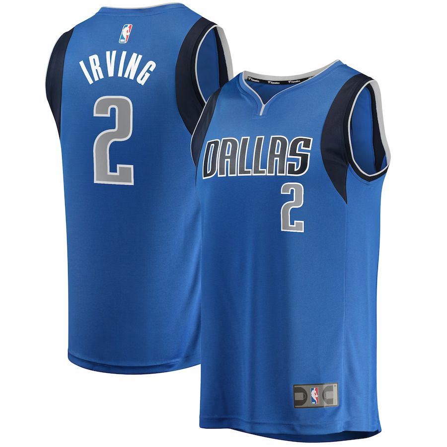 Men Dallas Mavericks #2 Kyrie Irving Fanatics Branded Royal 2022-23 Fastbreak NBA Jersey->dallas mavericks->NBA Jersey